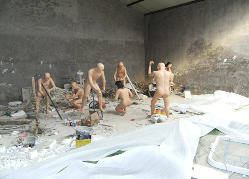 2011年丹江口雕塑制作中-03