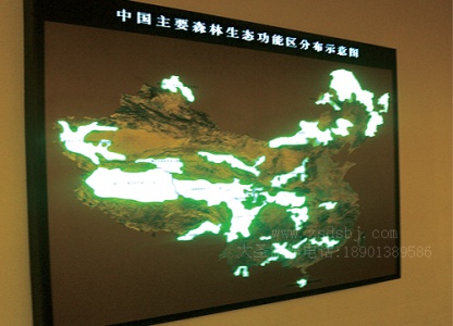 中国主要森林生态功能区分布图